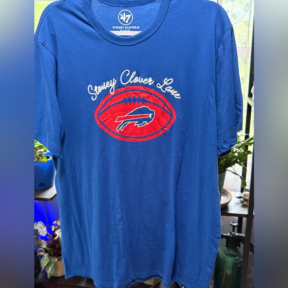 Stoney Clover Lane Blue and Red NFL Buffalo Bills Graphic Tee Ladies XL